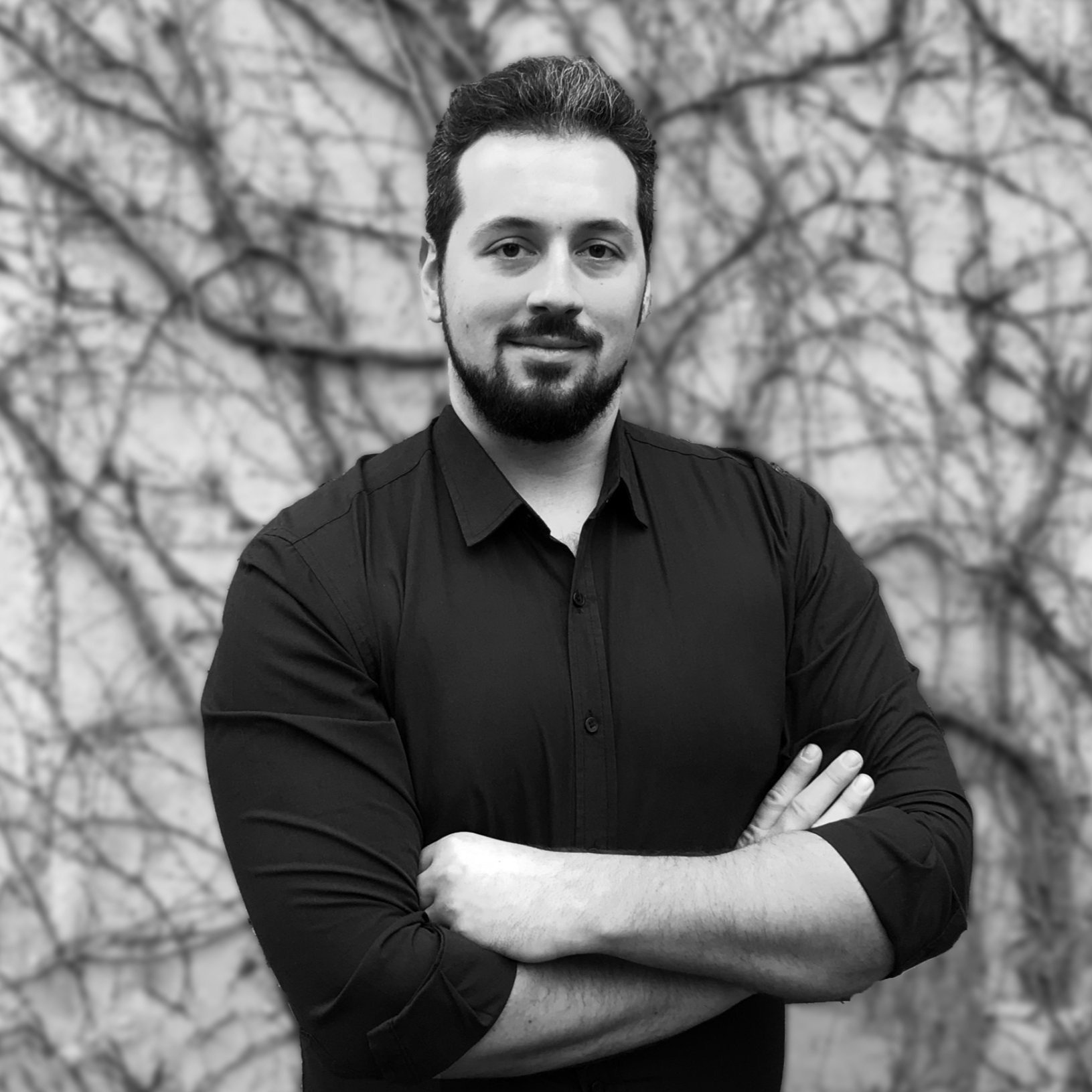 floral arms2Bcrossed v2 b w