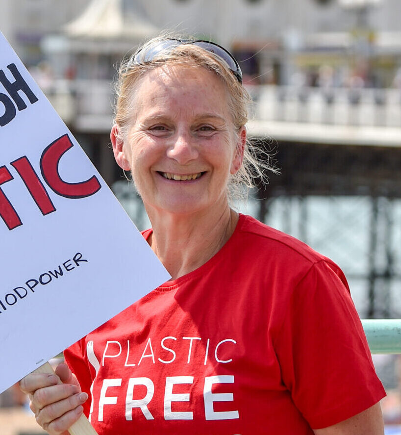 Plastic Free Parade in Brighton on Hot Sunny Day UK